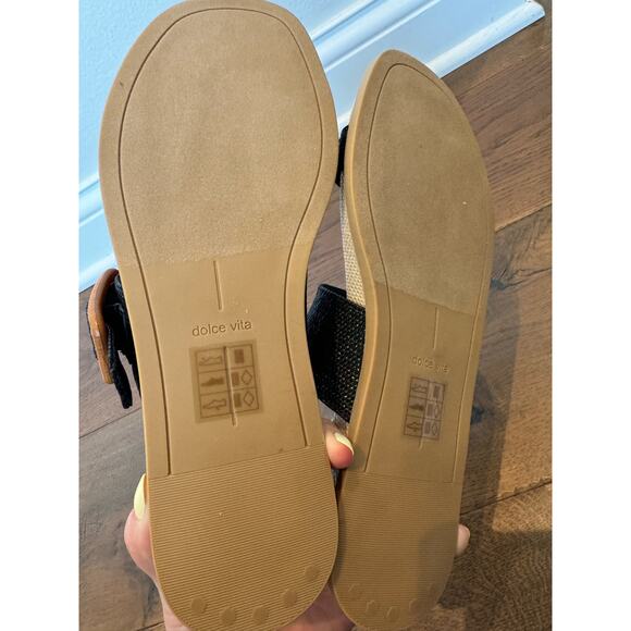 Dolce Vita Black and Tan Sandals - Picture 5 of 6